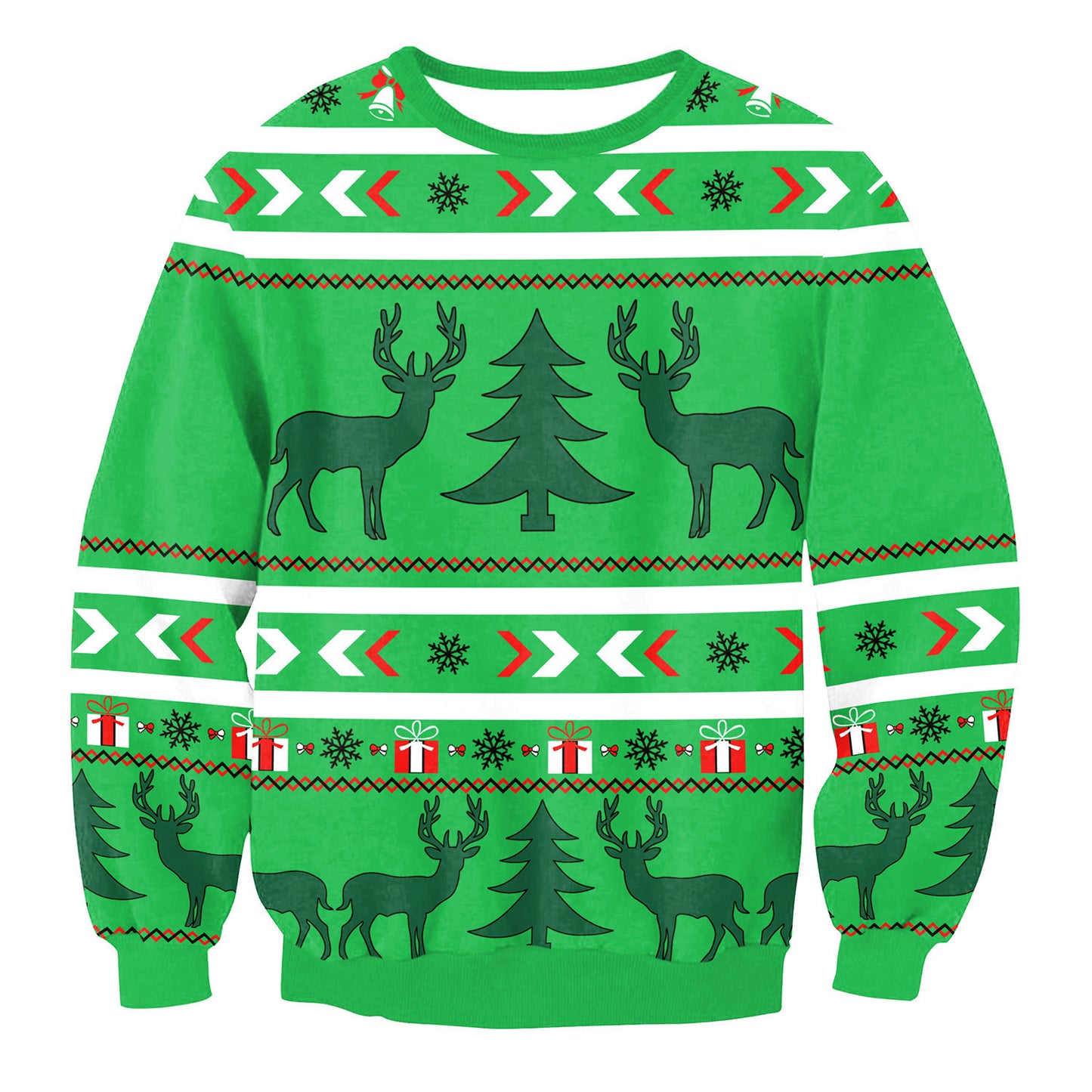 Autumn Winter Fashion Ugly Christmas Sweater Santa Elf Funny Pullover Womens Mens Print Sweaters Tops Clothing